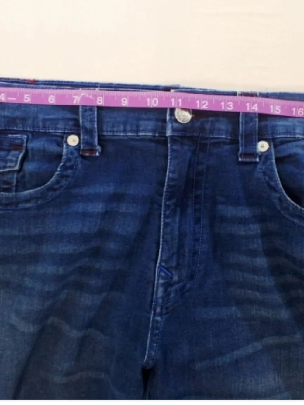 True Religion Jeans Mens 40(fits 42x34) Geno Relaxed Slim SN Flap Pockets
